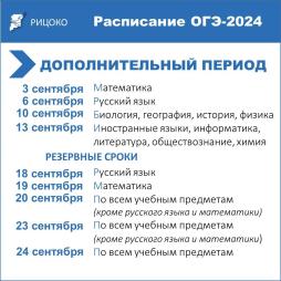 Расписание ЕГЭ 2024